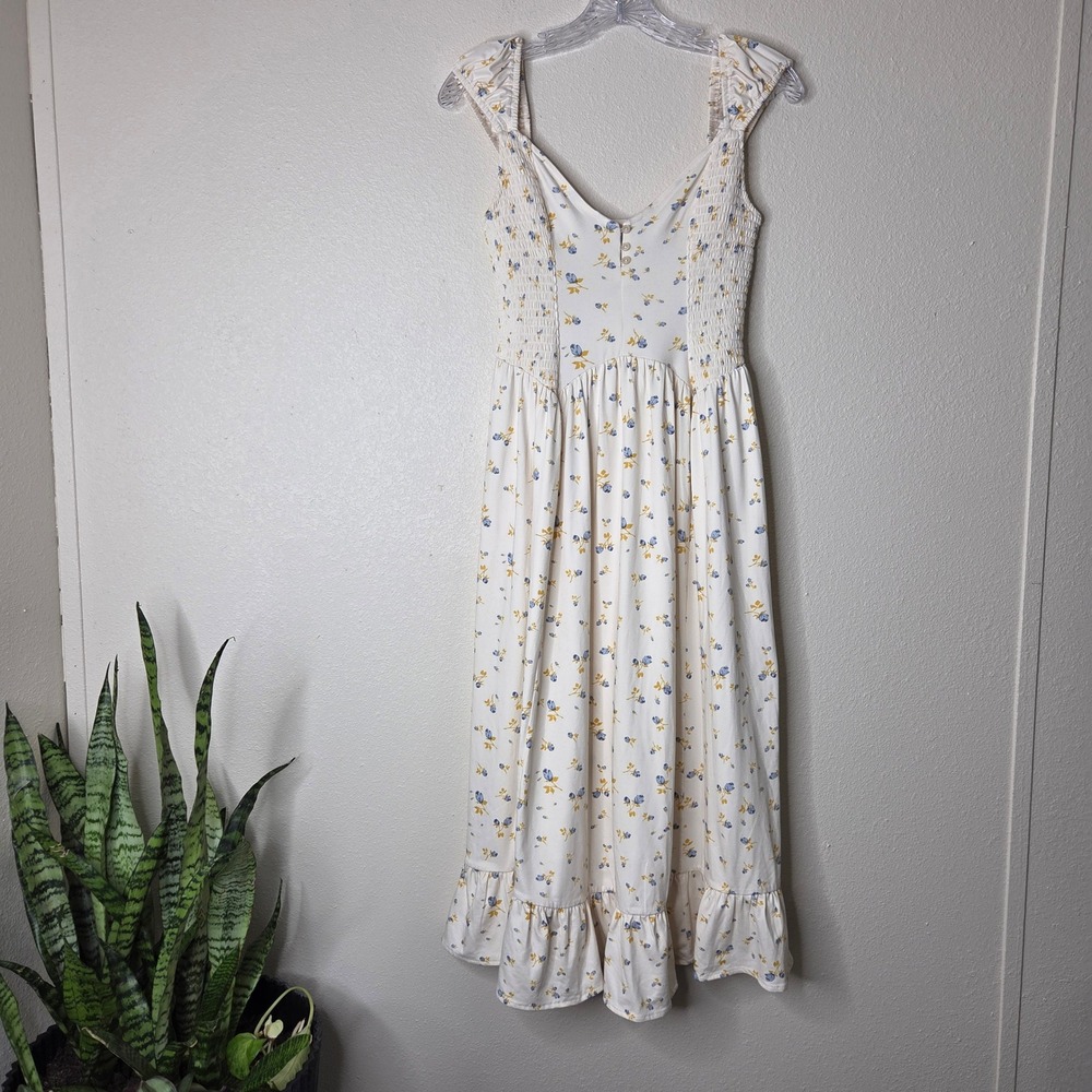 3 / $30 Urban Outfitters Floral Midi Dress Smocked Sleeveless Cottagecore S Knit